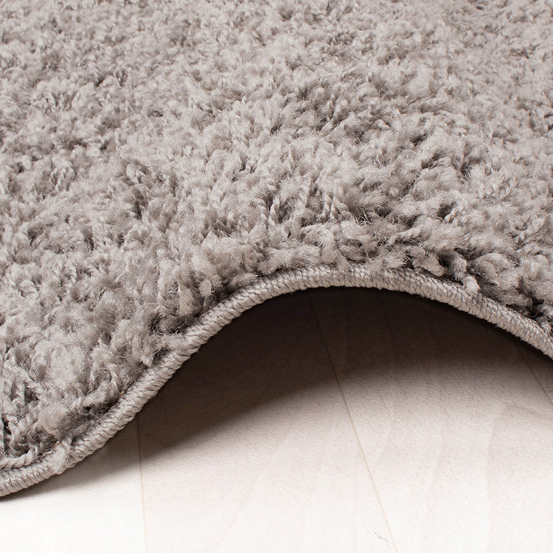 High-pile rug - Solid Light Grey