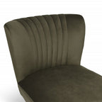 Velvet armchair - Sophie Olive green