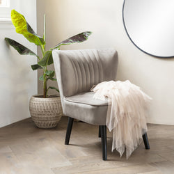 Velvet armchair - Sophie Cream