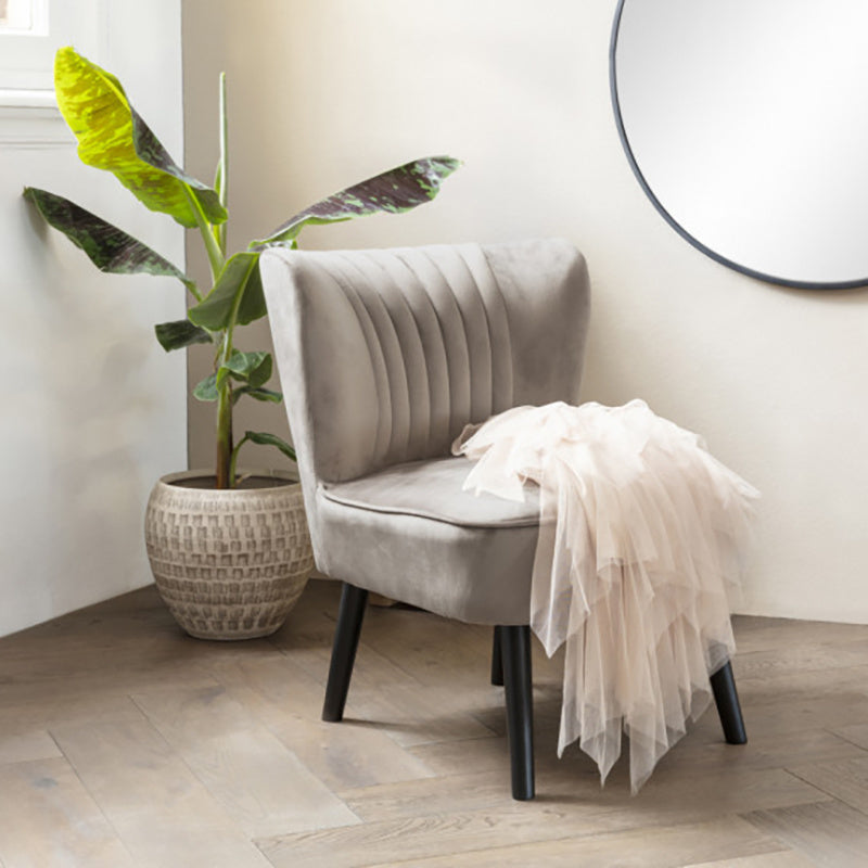 Velvet armchair - Sophie Cream
