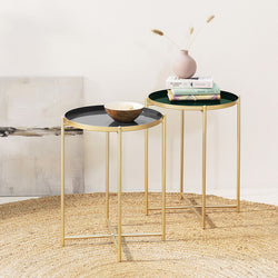 Side table - Ella gold green