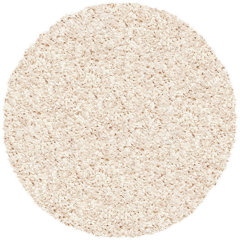 Round high-pile rug - Twilight cream/white 6926