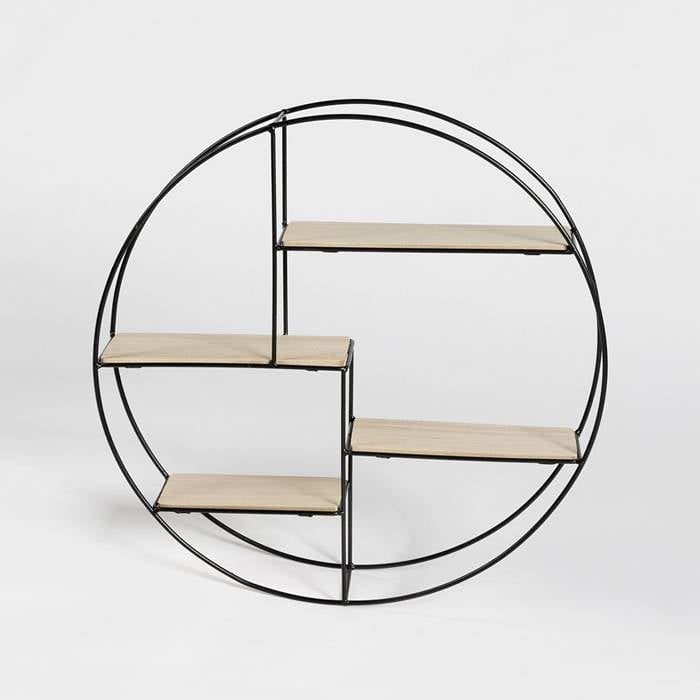 Industrial vintage wall shelf - Round