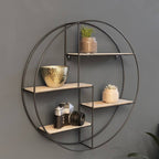 Industrial vintage wall shelf - Round