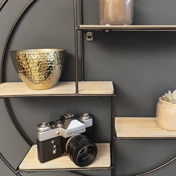 Industrial vintage wall shelf - Round