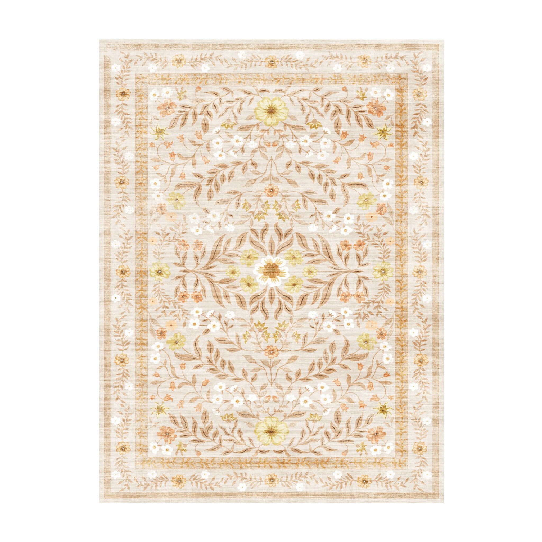 Vintage outdoor rug - Luana Yellow