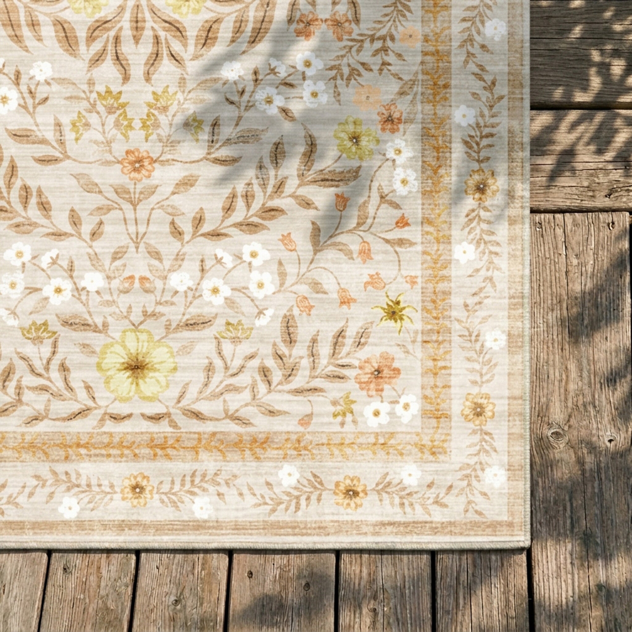 Vintage outdoor rug - Luana Yellow