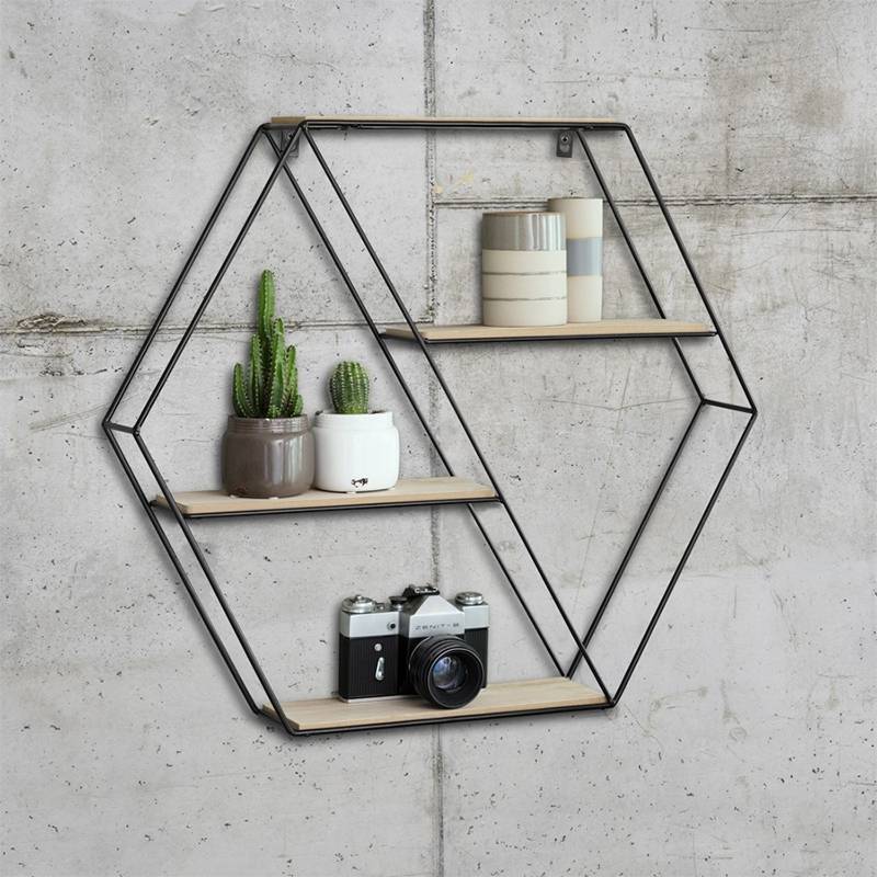 Vintage wall rack – Hexagon