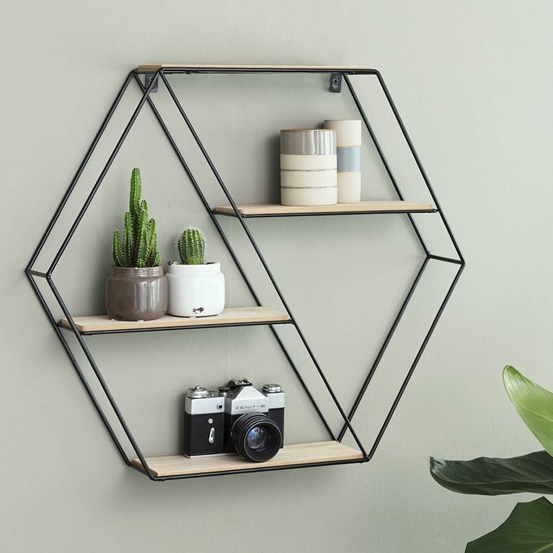Vintage wall rack – Hexagon
