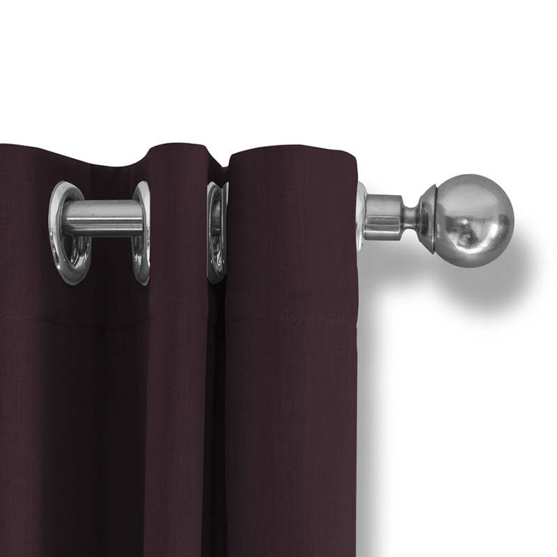 Luxury blackout curtains - Wine - Rings