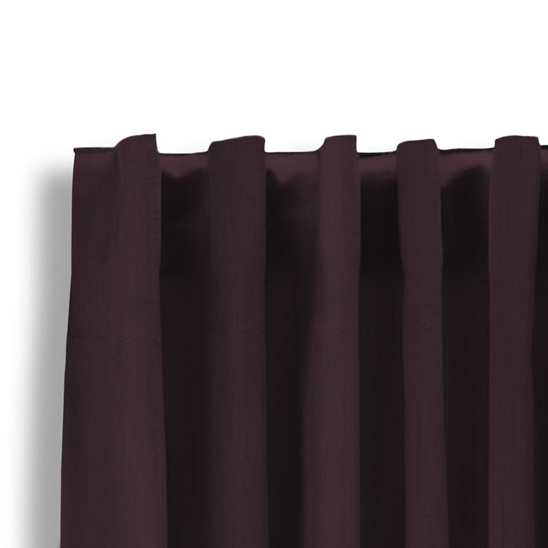 Luxury blackout curtains - Wine - hooks