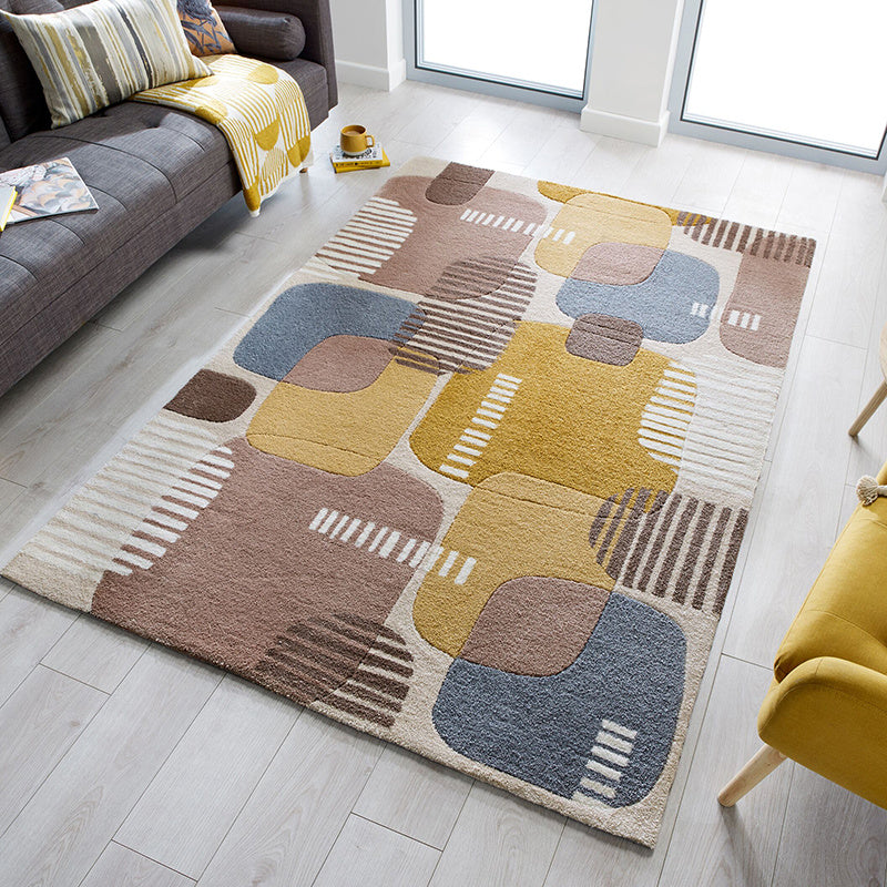 Modern rug - Zeso Pop Ochre Yellow
