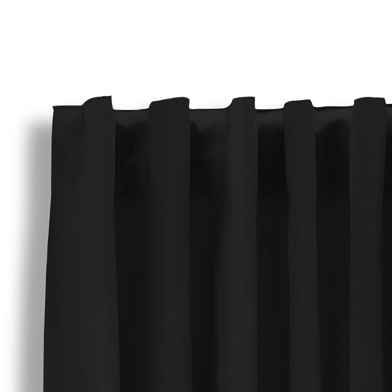 Luxury blackout curtains - Black - hooks